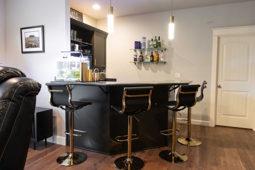 Front view of Bar Area that was painted for cocktail lounge effect