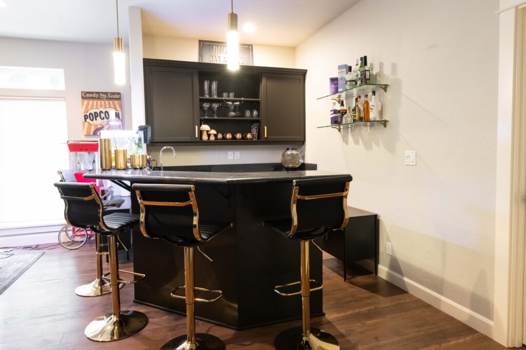 Side view of Bar Area that was painted